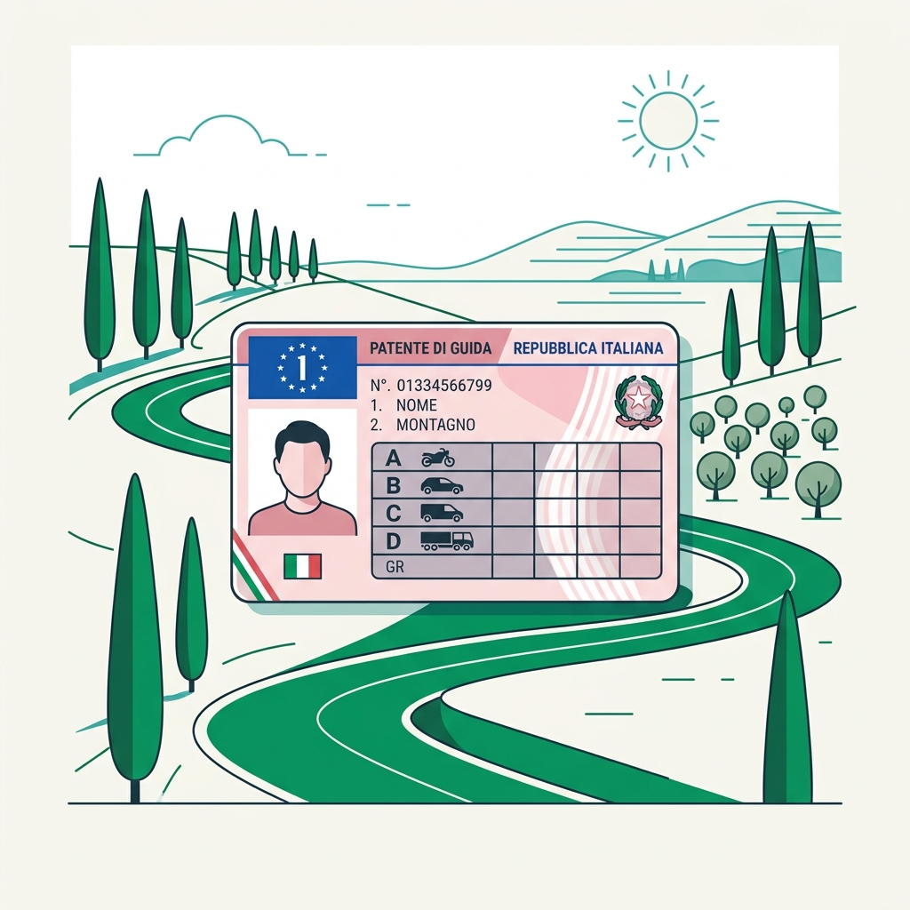 Ilustración para Conversión de la Licencia de Conducir (Patente di Guida)