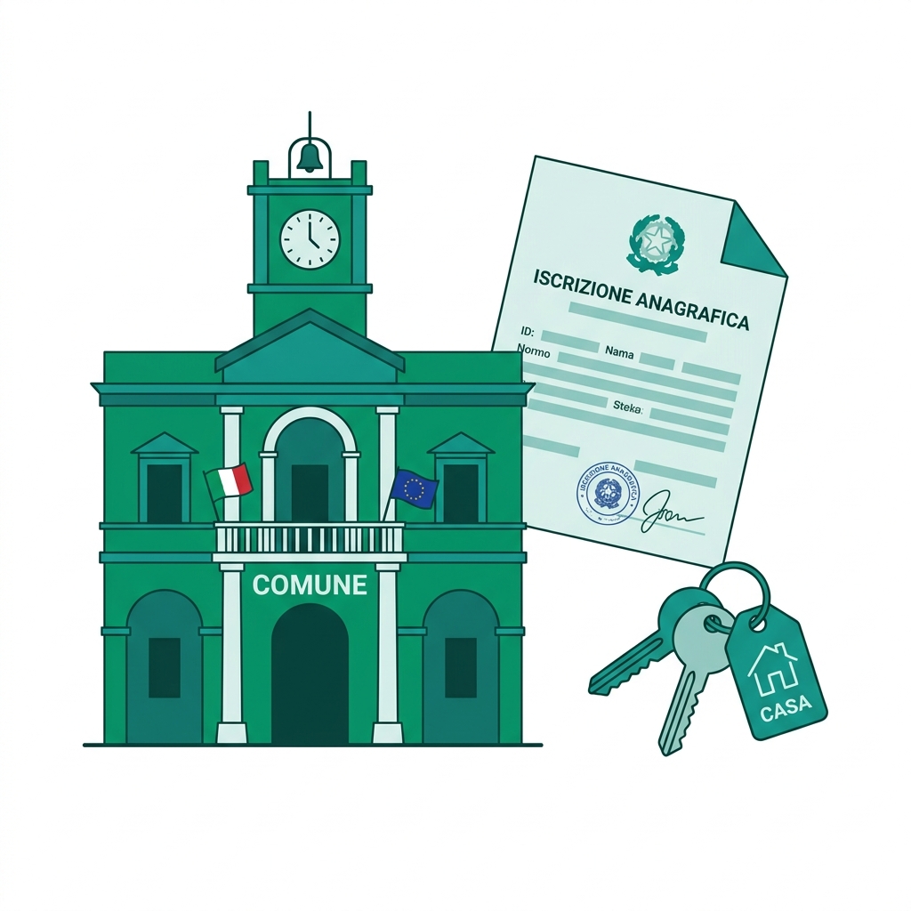 Ilustración para Cómo registrar la Residencia (Anagrafe) en Italia